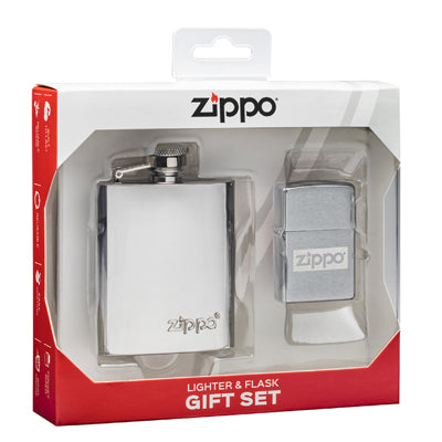 Zippo хромований запальничка та фляга