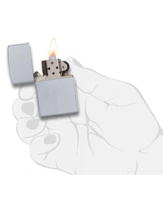 Zippo бензиновая зажигалка Satin Chrome