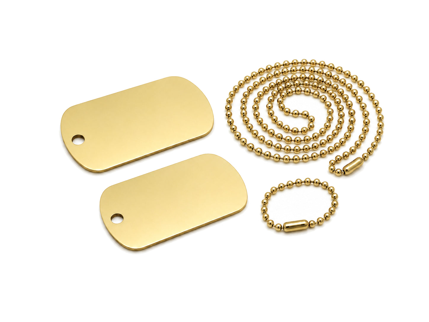 WARAGOD Dog-Tags адресні жетони з ланцюжками, золоті
