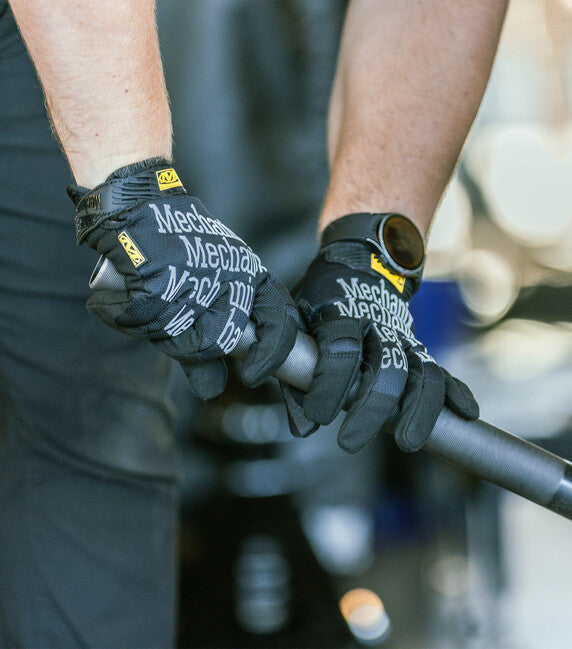 Mechanix Original тактичні рукавиці, чорні з білим написом