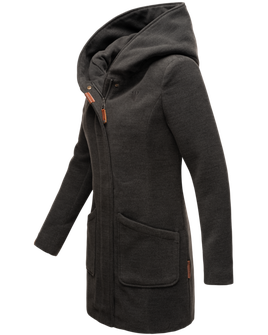 Marikoo MAIKOO Жіноче зимове пальто з капюшоном, антрацитовий меланж