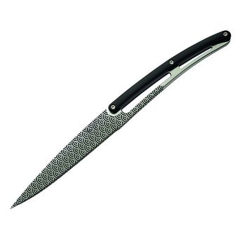 Deejo набір з 6 ножів блискуче лезо зубчастий край ручка чорний ABS дизайн Геометрія