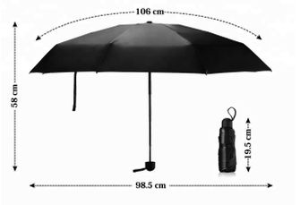 Origin Outdoors Нано Компактний парасолька Nano чорний