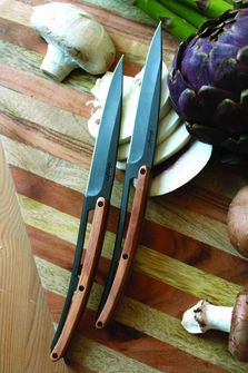 Deejo набір з 6 ножів для стейків титанове лезо поверхня оливкового дерева
