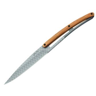 Deejo набір з 6 ножів матовий сірий лезо оливкова деревина дизайн Геометрія