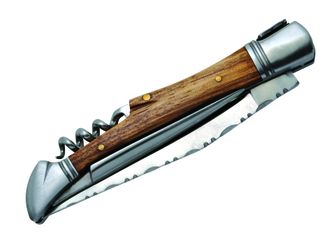 Кишеньковий ніж Laguiole DUB050, лезо 12 см, штопор, ручка з зеленого дерева