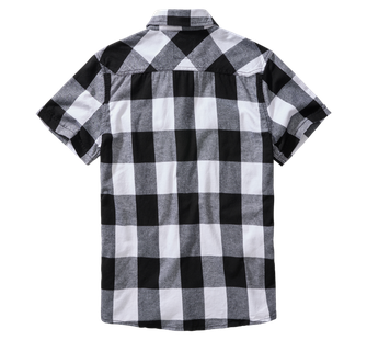 Сорочка з коротким рукавом Brandit Check, білий/чорний