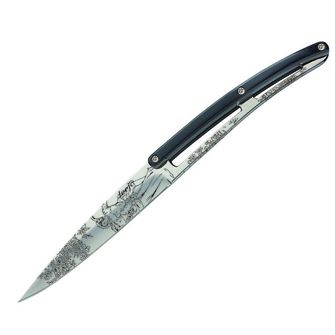 Deejo набір з 6 ножів з блискучим лезом ручка чорна ABS дизайн Toile de Jouy
