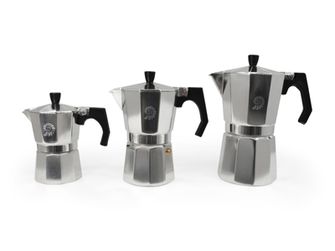 Кавоварка Origin Outdoors Espresso на 9 чашок, нержавіюча сталь