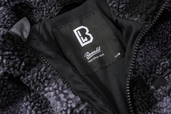 Флісова куртка Brandit Teddyfleece, чорна/сіра