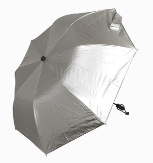 EuroSchirm teleScope handsfree UV Телескопічний трекінговий парасолька з кріпленням на рюкзак, сріблястий