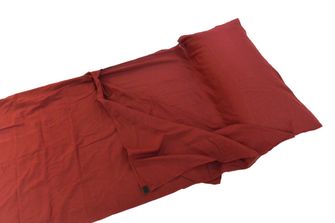 Origin Outdoors Бавовняна прямокутна підкладка для спального мішка бордового кольору.