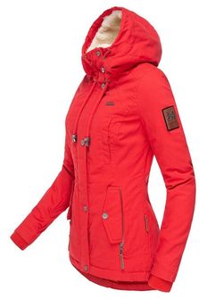 Marikoo BIKOO Жіноча зимова куртка з капюшоном, червона