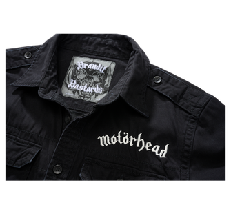 Сорочка Brandit Motorhead Vintage з довгим рукавом, чорна