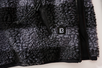 Флісовий пуловер Brandit Teddyfleece Worker, чорний/сірий