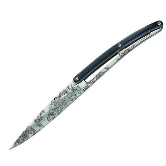 Deejo набір з 6 ножів з блискучим лезом ручка чорна ABS дизайн Toile de Jouy