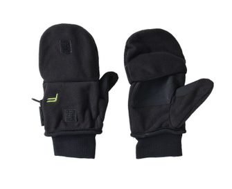 Фронтальні рукавиці з відкритими пальцями, чорні.