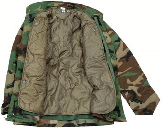 Американська польова куртка MFH M68 зі знімною стьобаною підкладкою, колір woodland
