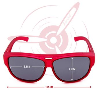 ActiveSol El Aviador Fitover-Дитячі поляризаційні сонцезахисні окуляри, червоні