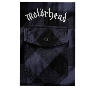 Сорочка Brandit Motorhead в клітку з довгим рукавом, чорно-сіра