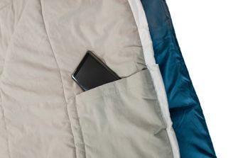 Grüezi-Bag Cotton Comfort Grueezi Спальний мішок глибокий хропливий синій праворуч