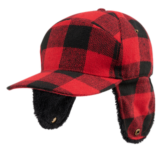 Зимова шапка Brandit Лісоруб, червоно-чорна