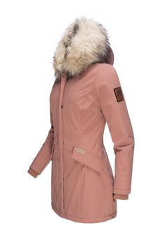Navahoo Cristal жіноча зимова куртка з капюшоном та хутром, терракотова