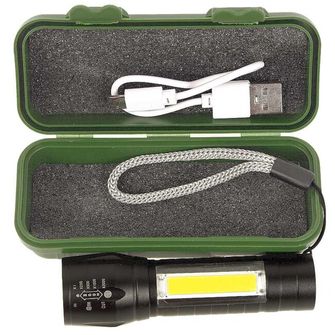 Світлодіодний міні-ліхтарик USB, чорний