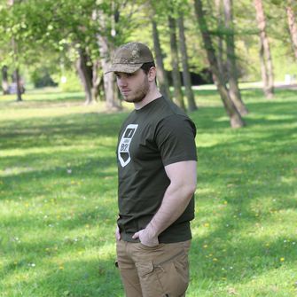 DRAGOWA коротка футболка армійська для хлопчика, оливкова 160г/м2