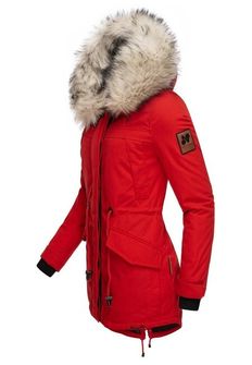 Navahoo LadyLike жіноча зимова куртка з капюшоном та хутром, червона