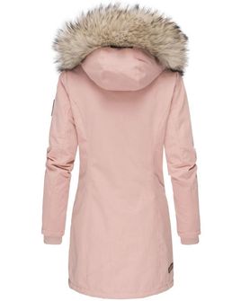 Navahoo Cristal жіноча зимова куртка з капюшоном та хутром, рожева