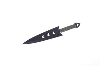 Метальні ножі військові, 16см, 3 штуки, чорні.