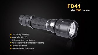 Fenix тактична LED-ліхтар FD41zoom, 900 люменів