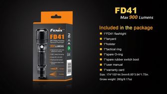 Fenix тактична LED-ліхтар FD41zoom, 900 люменів