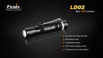 Fenix LED ліхтарик LD02, 100 люменів