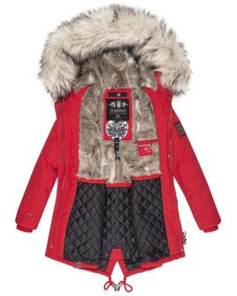 Navahoo Honigfee жіноча зимова куртка з капюшоном та хутром, червона