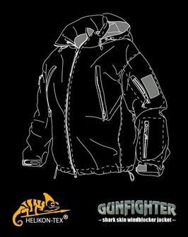 Куртка Helikon-Tex Gunfighter, водонепроникна та вітростійка, Jungle Green.