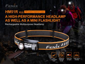 Акумуляторний налобний ліхтар Fenix HM51R Ruby V2.0