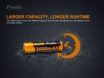 Високовольтна батарея Fenix 18650 3000 мАг (Li-Ion)