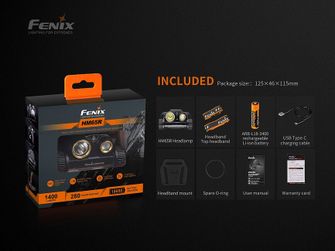 Перезаряджувальний фонарик Fenix HM65R + Fenix E-LITE