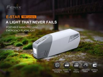 Ліхтарик Fenix E-STAR з динамо-машиною