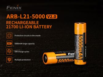 Акумуляторна батарея Fenix 21700 5000 mAh (Li-Ion)