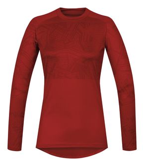 Термобілизна Husky Активна зимова жіноча футболка з довгим рукавом, червона