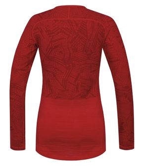 Термобілизна Husky Merino жіноча футболка з довгим рукавом червона