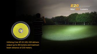Fenix LED ліхтарик E20 XP-E2, 265 люменів