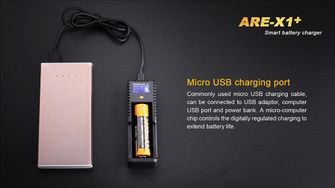 Fenix USB зарядний пристрій ARE-X1+, Li-ion NiMH