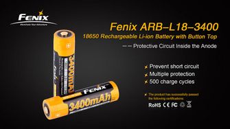 Акумуляторна батарея Fenix 18650 3400mAh Li-Ion