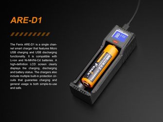 USB зарядний пристрій Fenix ARE-D1 (Li-ion, NiMH)
