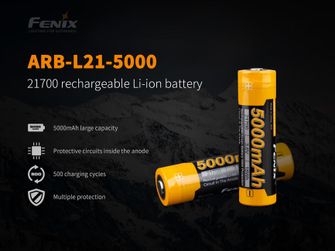 Перезаряджувана батарея Fenix 21700 5000 мАг Лі-Іон