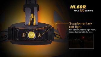 Fenix потужний фонарик HL60R - чорний